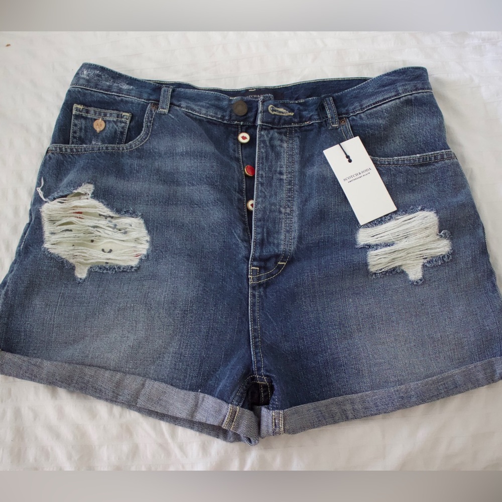 Scotch-Soda Women’s Jean Shorts with unique detailing